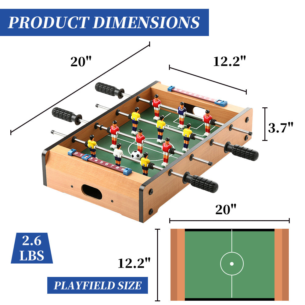 20 Inches Mini Tabletop Foosball Table For Kids
