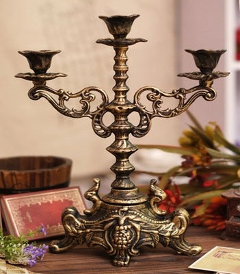 Noble Candlesticks, Cast Iron Handicrafts, Carved Iron Candlesticks, Wax Holders
