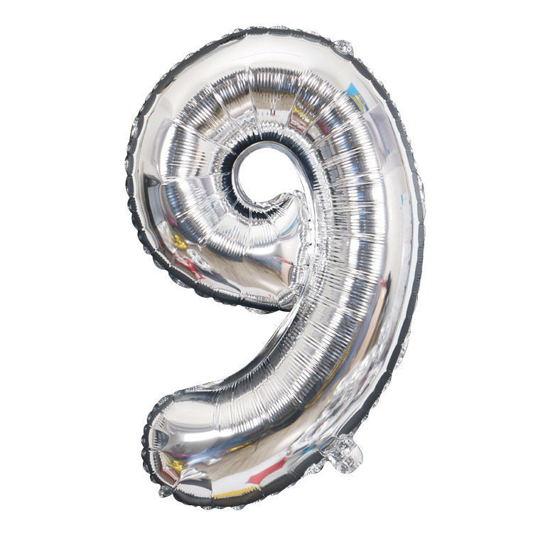 32-inch Digital Balloon Birthday Party Wedding Wedding Decoration Layout Floating Empty Aluminum Film Balloon