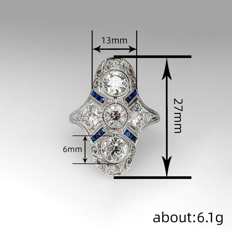Vintage Geometric Vintage Ring Women