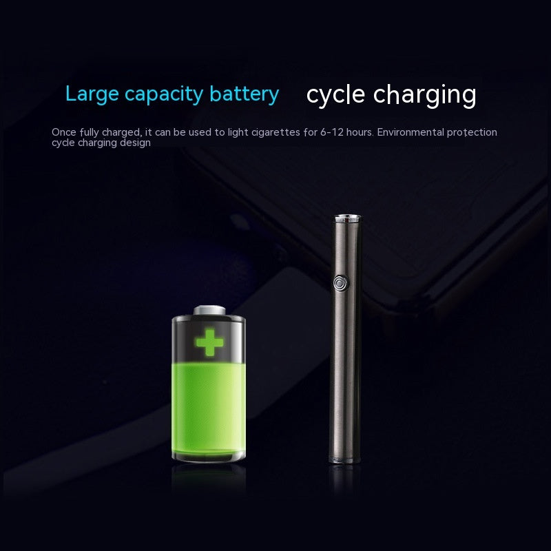 USB Charging Lighter Mini Windproof Cylinder Heating Wire Cigarette Lighter