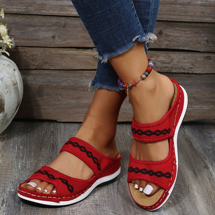 Women's Sandals Retro Wedge Slippers Outdoor Summer
