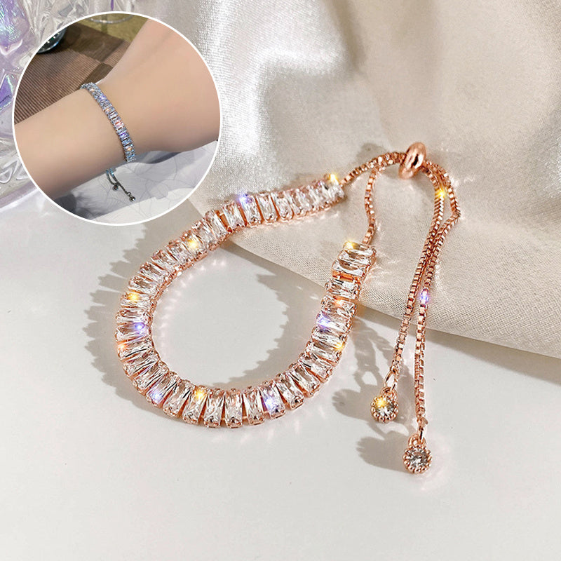 Rhinestone Bracelet Ins Fashion Shiny Adjustable Bracelet Women Jewelry