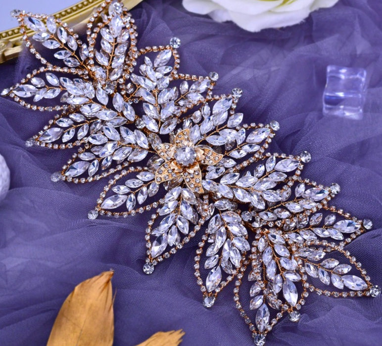 European And American Bridal Headdress Luxury Rhinestone Wide Headband