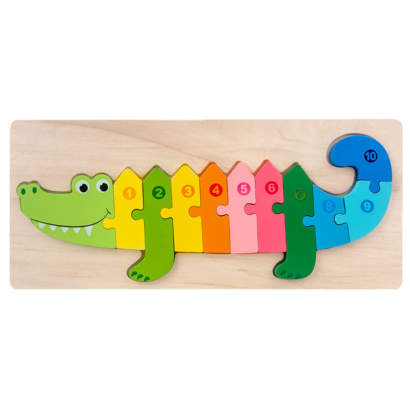 3-Year-Old Children's Three-Dimensional Puzzle Cartoon 3D Buckle
