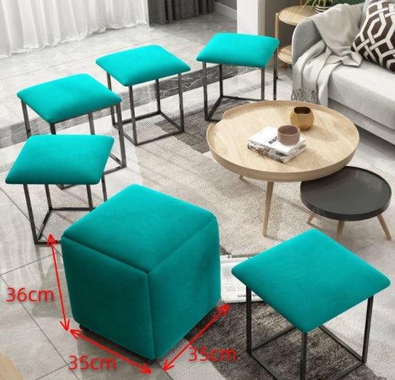Rubik's Cube Stool Small Family Sofa For Shoes Small Bench