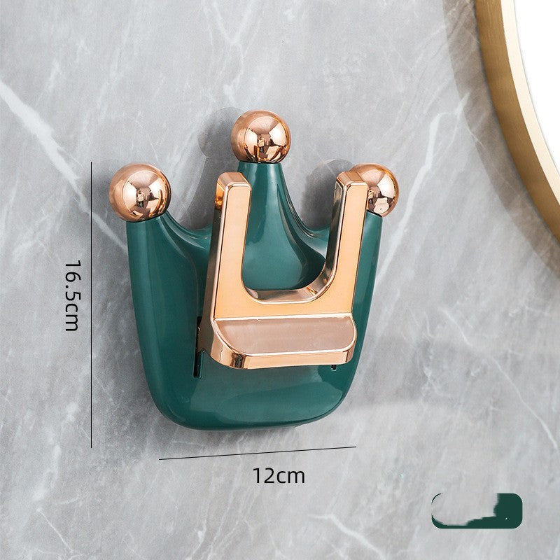 Lanjiaoluo Electric Hair Dryer Storage Rack Punch-Free Toilet Wall Hanging Bracket Bathroom Hair Dryer