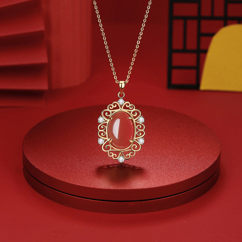Sterling Silver China-Chic Retro Luck Safety Necklace