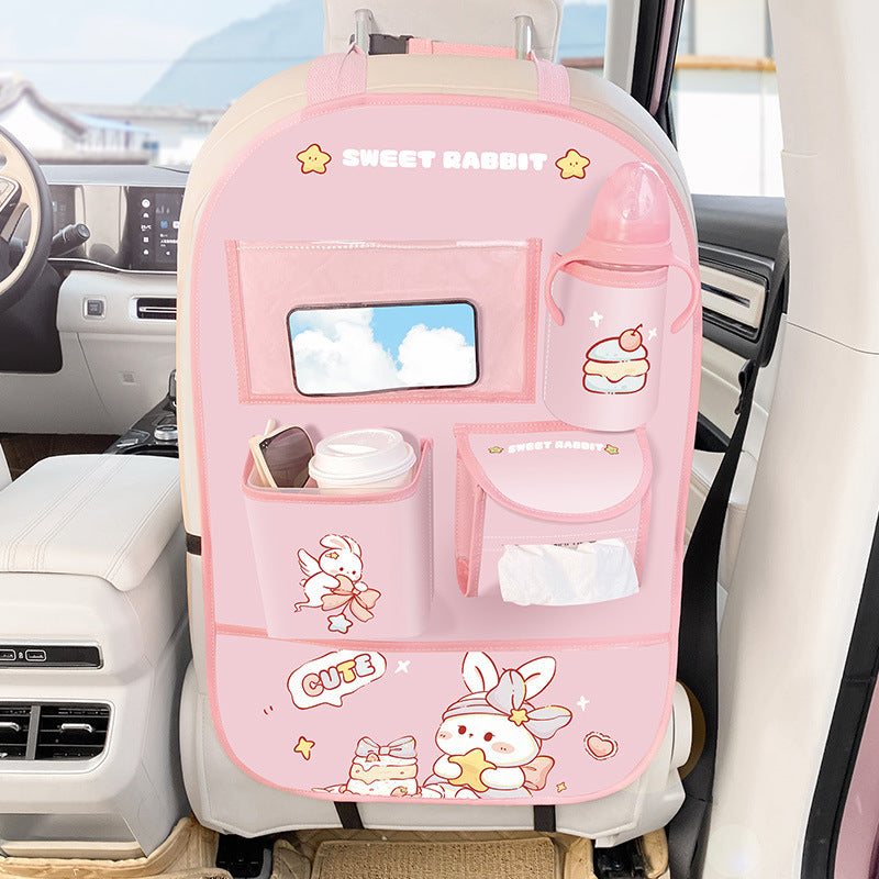 Car Seat Back Storage Bag Rear Seat Anti-Kick Cushion Car Inner Anti-Anti-Dirt Mats