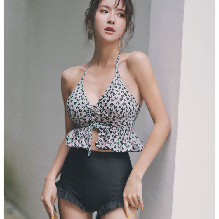 Female Fungus Split High Waist Bikini