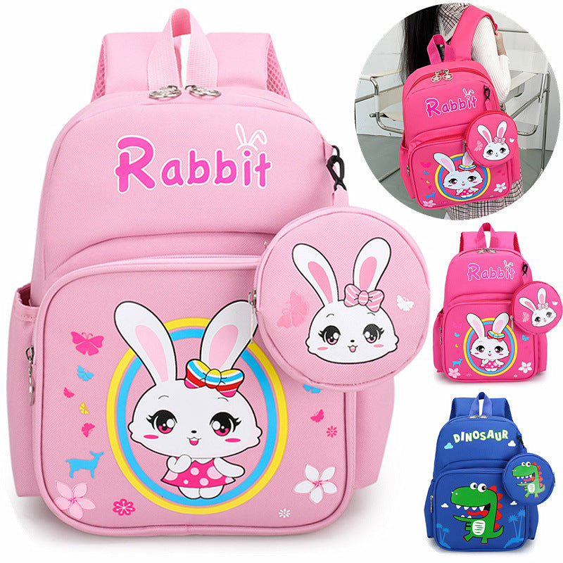 Cute Cartoon Children's Spine Protection With Coin Purse Children's Printed Schoolbag