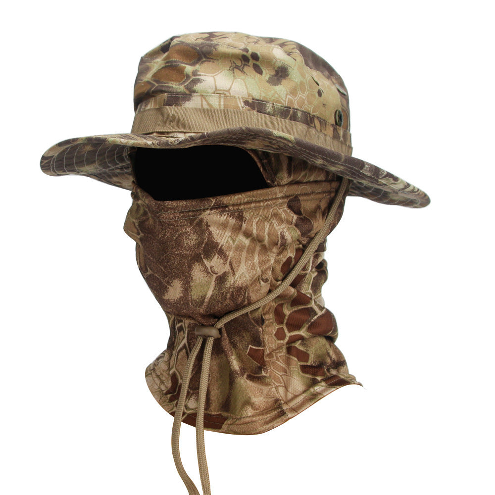 Camouflage Boonie Hat Army Summer Breathable Sun-proof Army Fans Rounded Hat