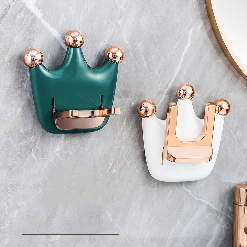 Lanjiaoluo Electric Hair Dryer Storage Rack Punch-Free Toilet Wall Hanging Bracket Bathroom Hair Dryer