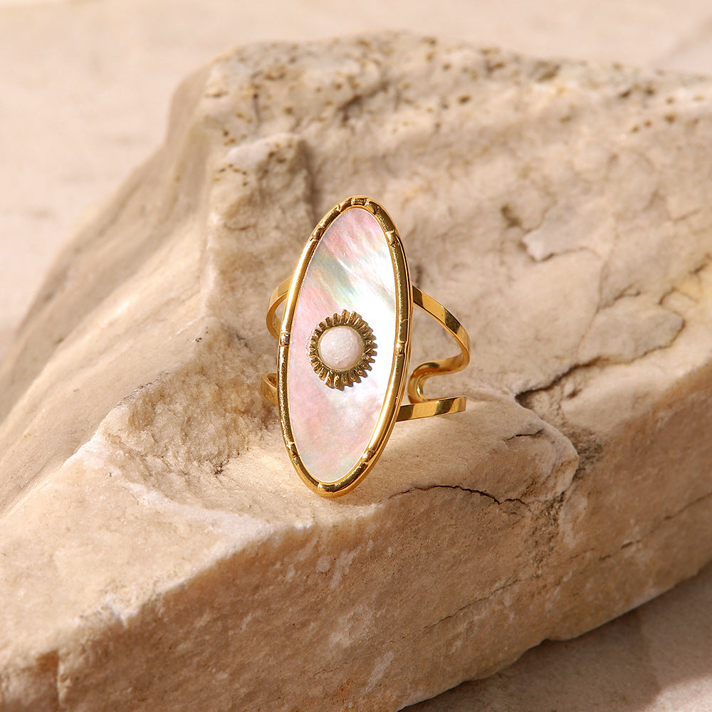 Retro Minority Design Fritillary Ring 18K Gold