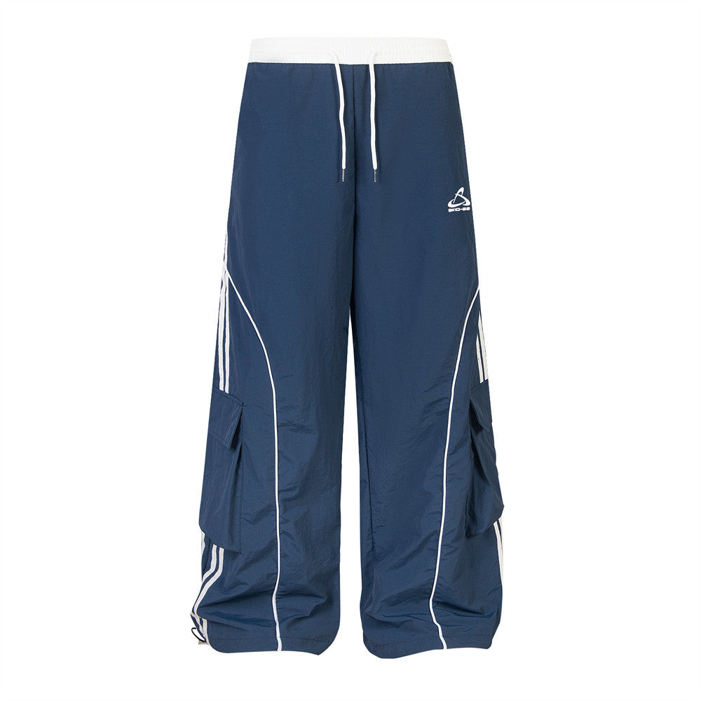 American Fashion Brand Side Striped Overalls Trousers