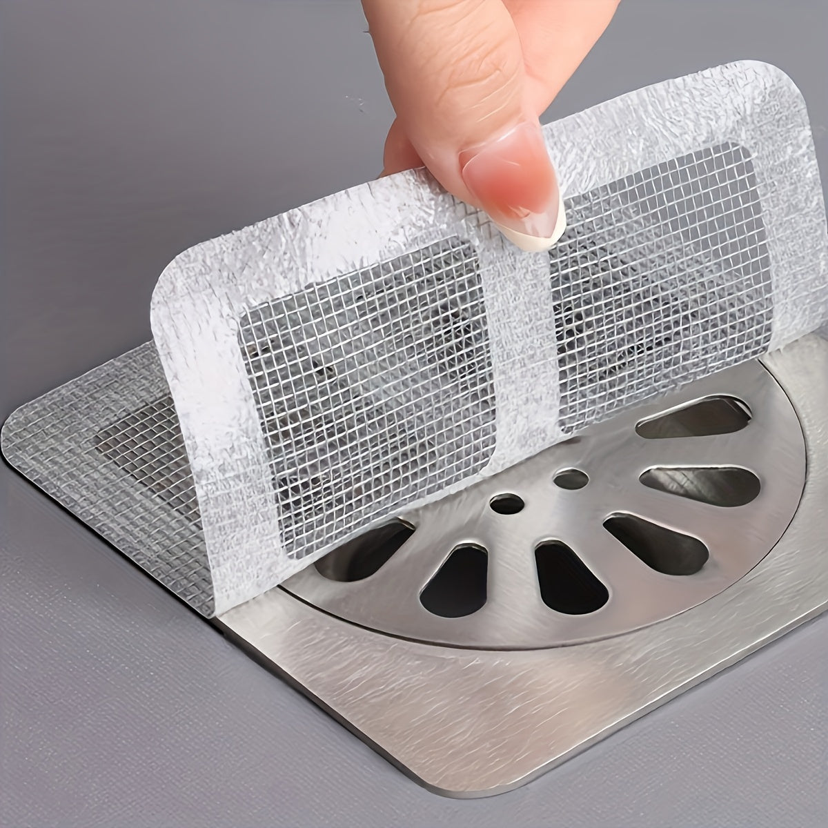Floor Drain Sticker, Bathroom Hair Filter, Toilet Sewer Debris Filter, Anti-blockage, Screen Repair Self-adhesive Net, Super Practical