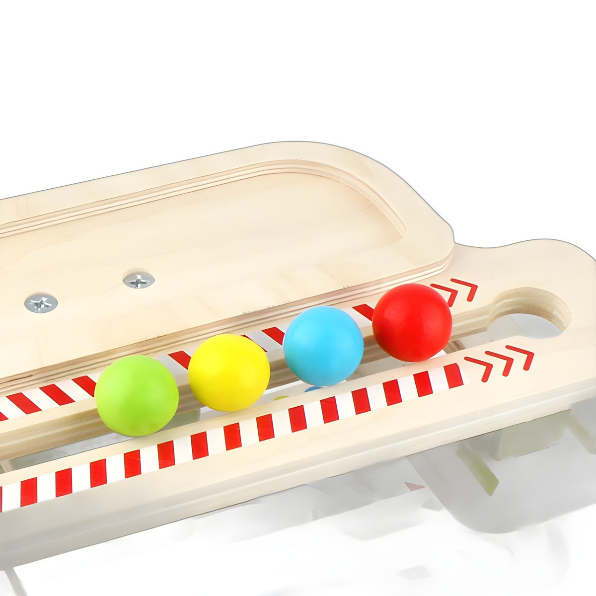 Toddler Wooden Roller Coaster Track Race Marble Building Blocks