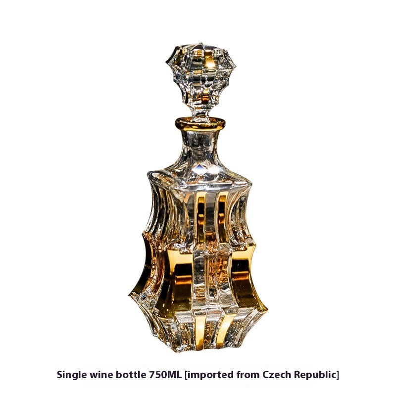 Crystal Glass Light Luxury Gold Red Wine High Leg