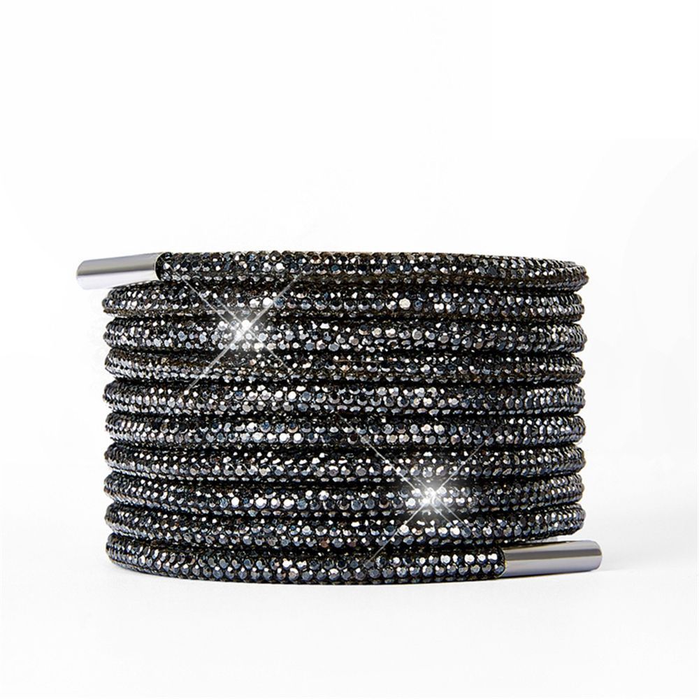 1PC Rhinestone Shoelaces Casual Sneaker Round Shoe Laces