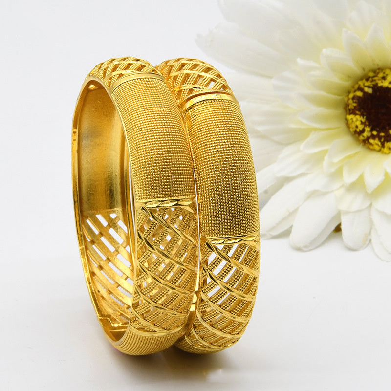 24K Gold Plated India Middle East Women's Sand Gold Bracelet