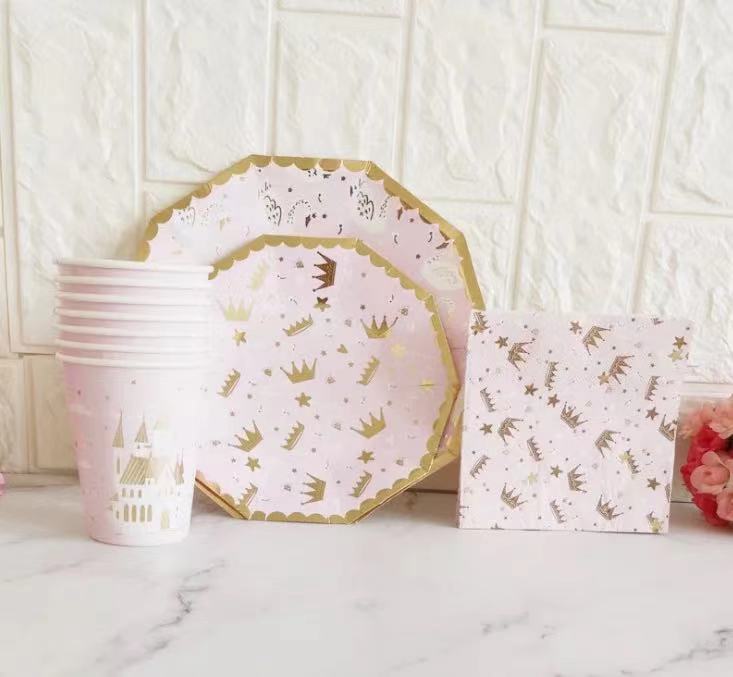 Gold Crown Disposable Tableware