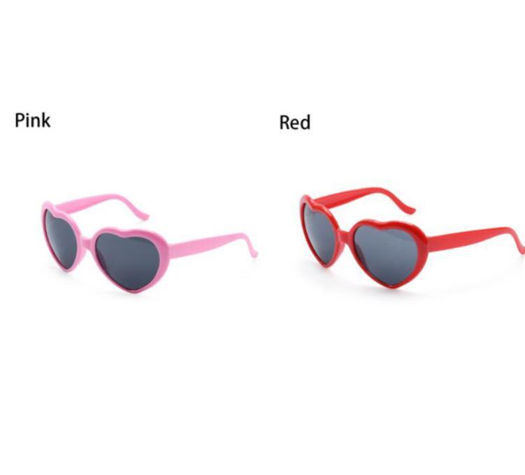 Heart-Shaped Lights Become Love Special Effects Glasses Sunglasses