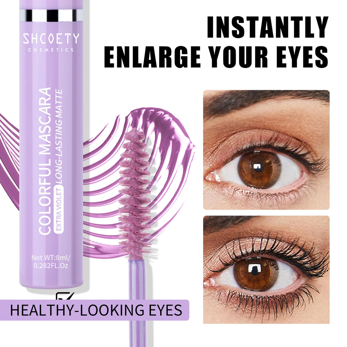 Color Mascara Waterproof Not Smudge Long Thick