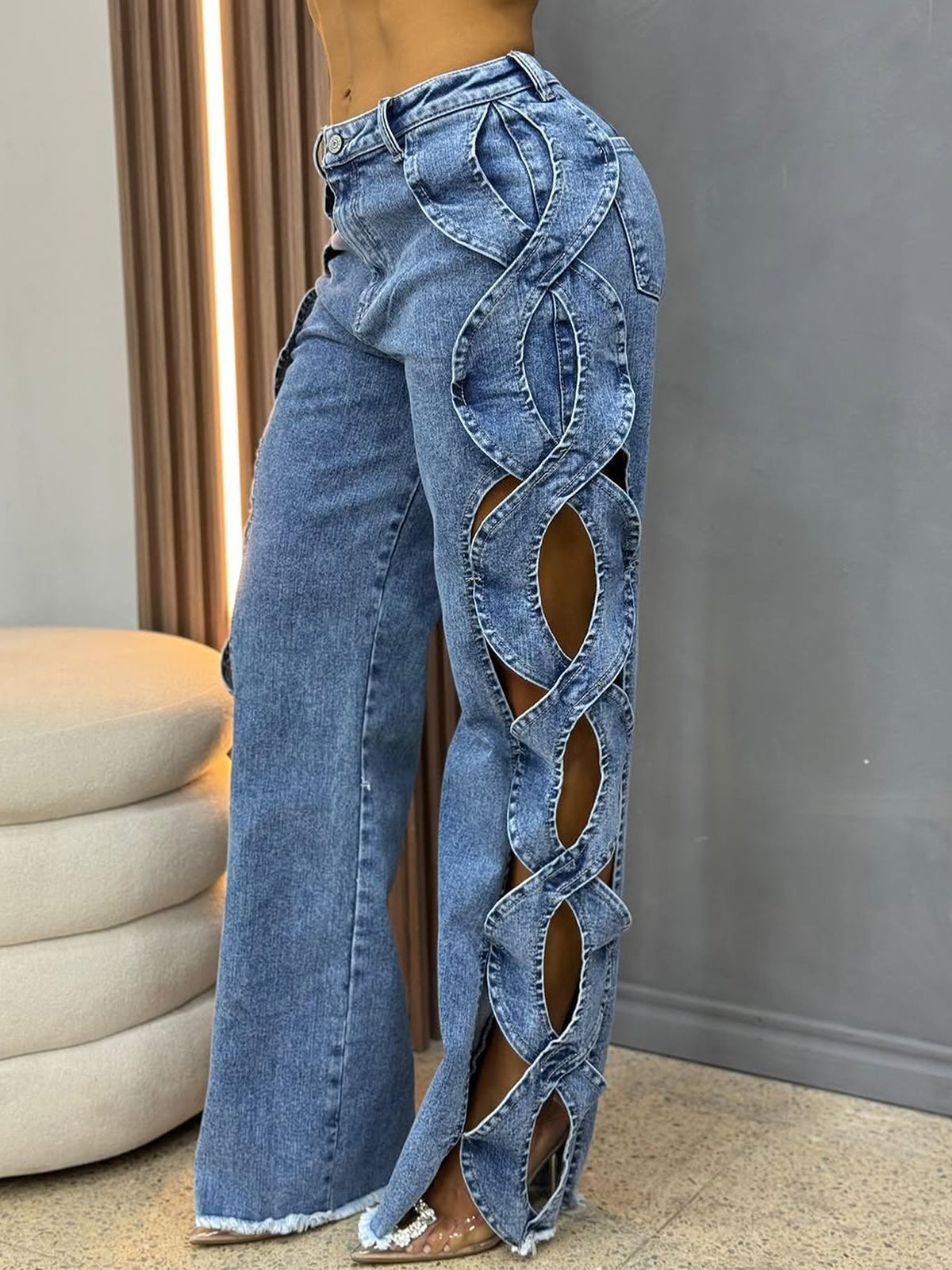 Women's Side Hollow S Line Denim