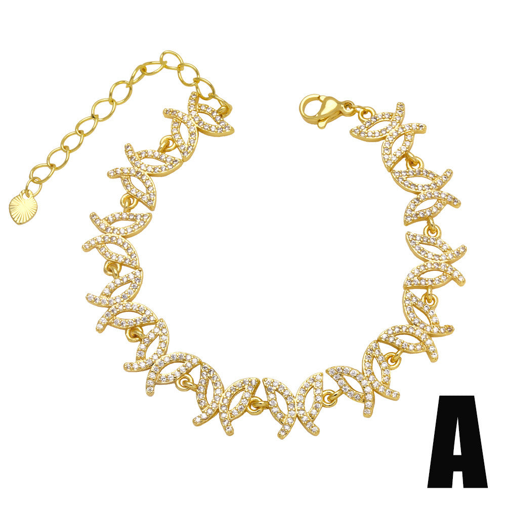 Fashion Bracelet Simple Zircon Flower Bracelet Cold Style