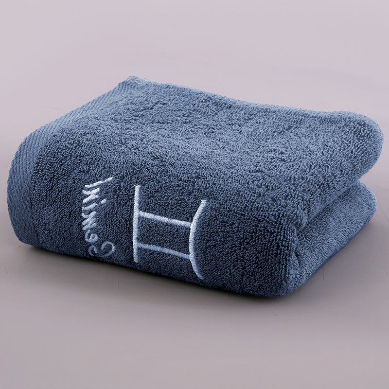 Constellation Bath Towel Plus-Sized Thick Absorbent Embroidery Face Washing