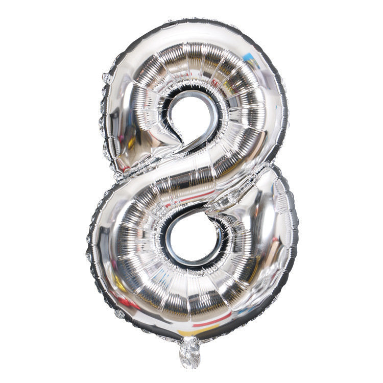 32-inch Digital Balloon Birthday Party Wedding Wedding Decoration Layout Floating Empty Aluminum Film Balloon