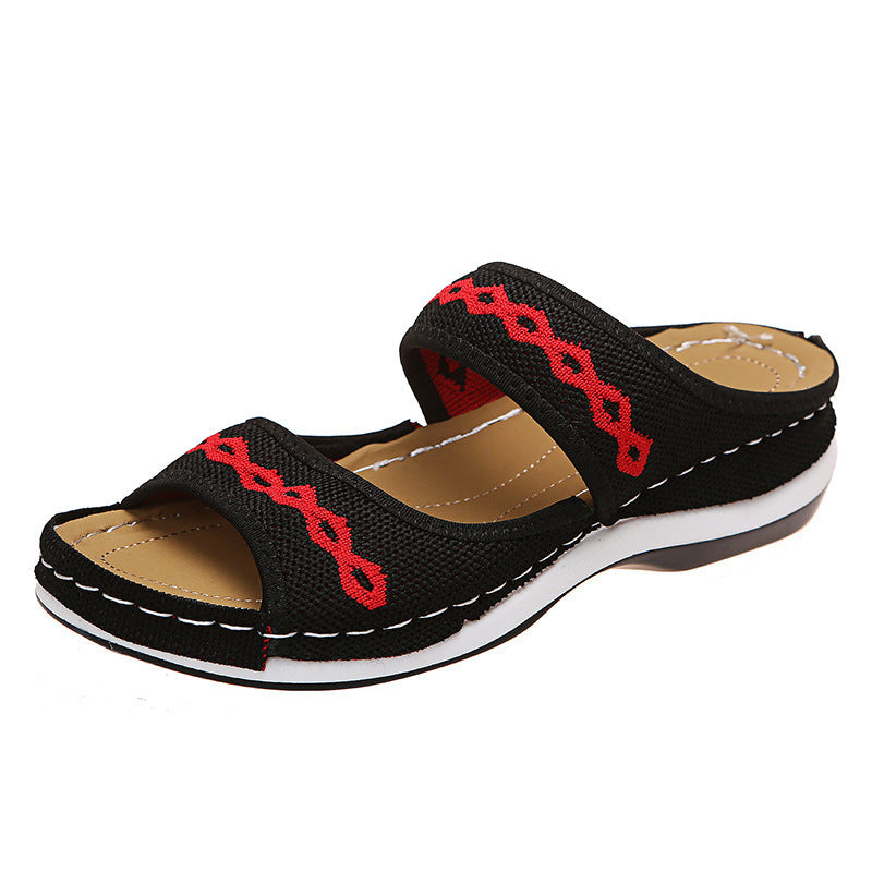 Women's Sandals Retro Wedge Slippers Outdoor Summer