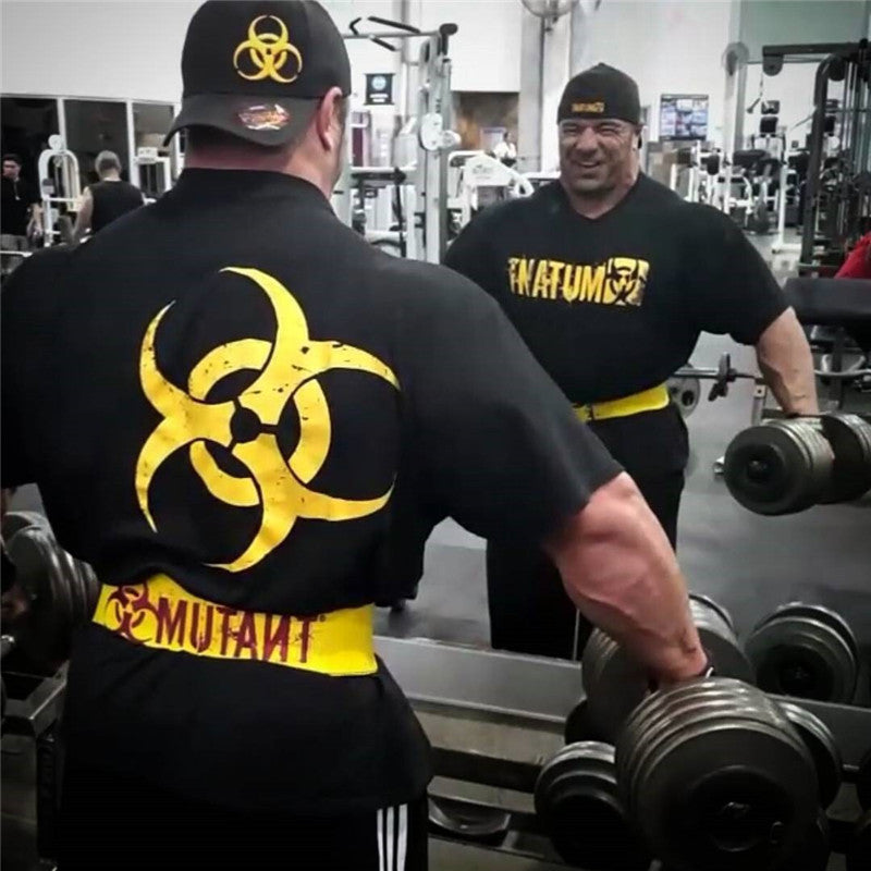 Fitness Short Sleeve Male Brother Personality Printing Sports Short Sleeve