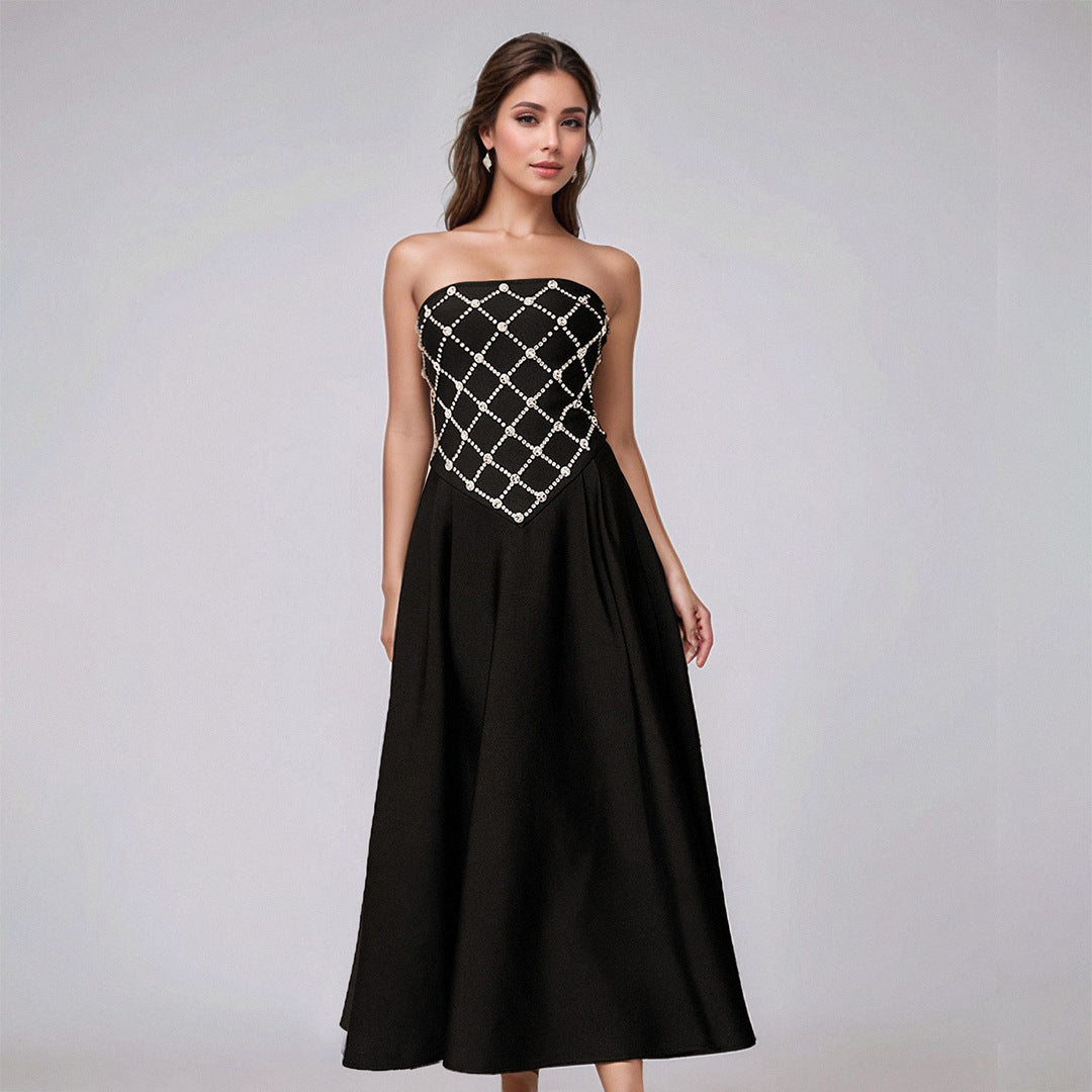 Elegant Rhinestone Bandage Dress