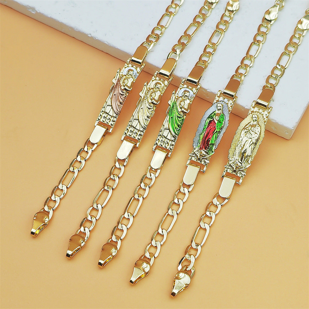Two-color Bracelet Religious Priest St Jude Niche