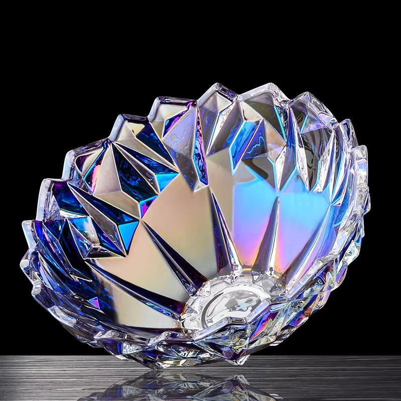 Luxury Crystal Glass Fruit Bowl For Home Living Room