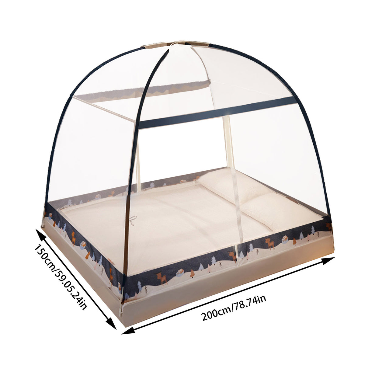 Double Door Zipper Foldable Dormitory Account