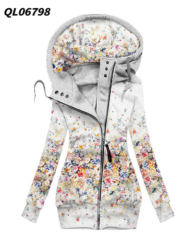 Women's Long-Sleeved Zip Hoodie