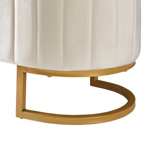 Elegant Fabric Velvet Storage Footstool
