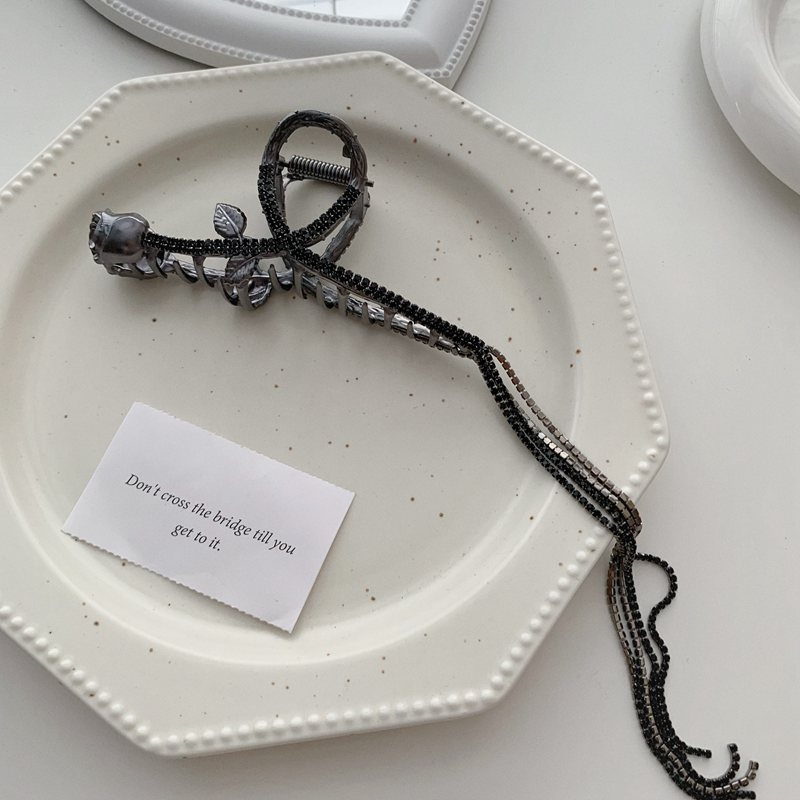 Tassel Chain Metal Hair Grab Plate Clip