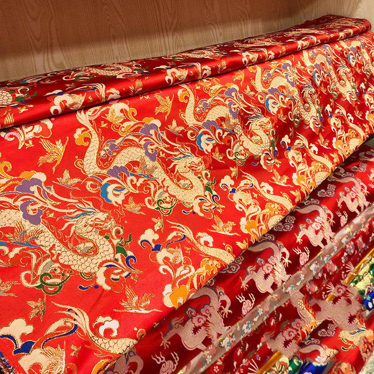 Dragon Brocade Gold Thread Dragon Fabric