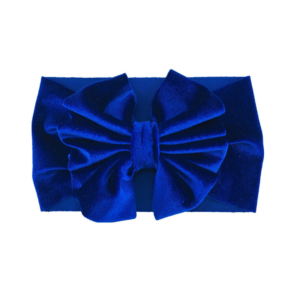 Headband Oversized Gold Velvet Bow