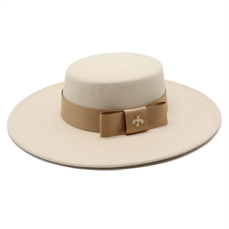 European And American Celebrities Luxury Wool Hat Woolen Cloth
