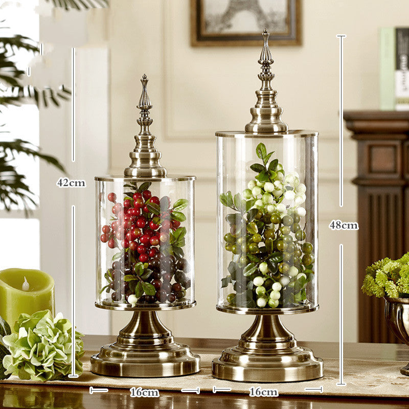 Flower Arrangement Vase Creative Transparent Storage Jar Luxury Decoration Ornaments