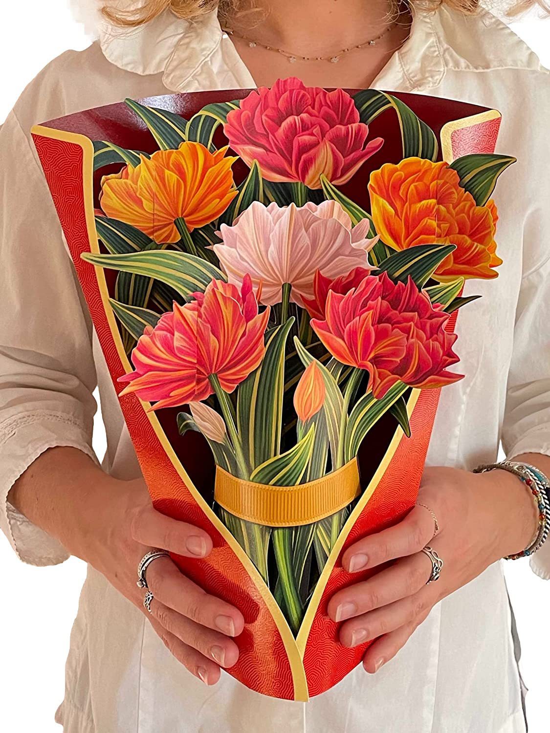 3D Three-Dimensional Flower Bridal Bouquet Teacher's Day Paper Carving Crafts