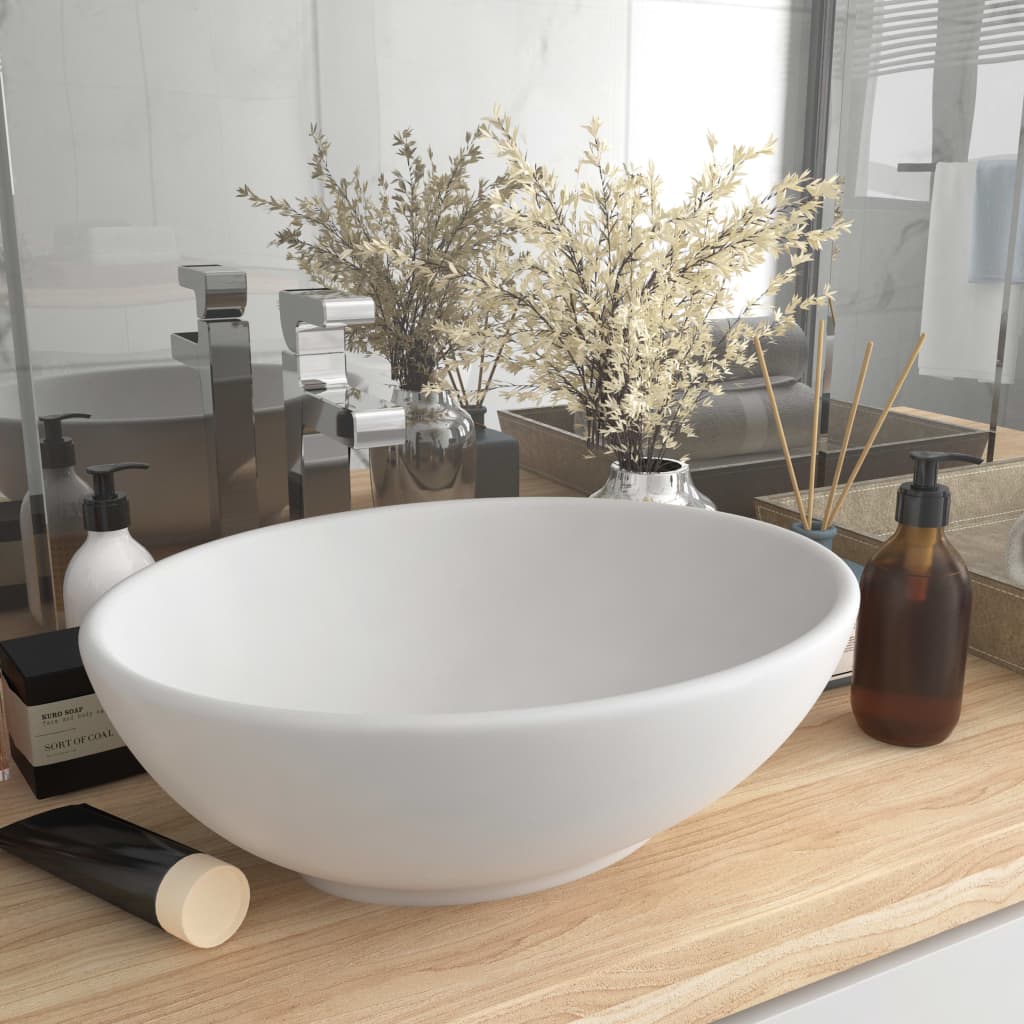 Luxury Oval Washbasin Matte Ceramic Luxury