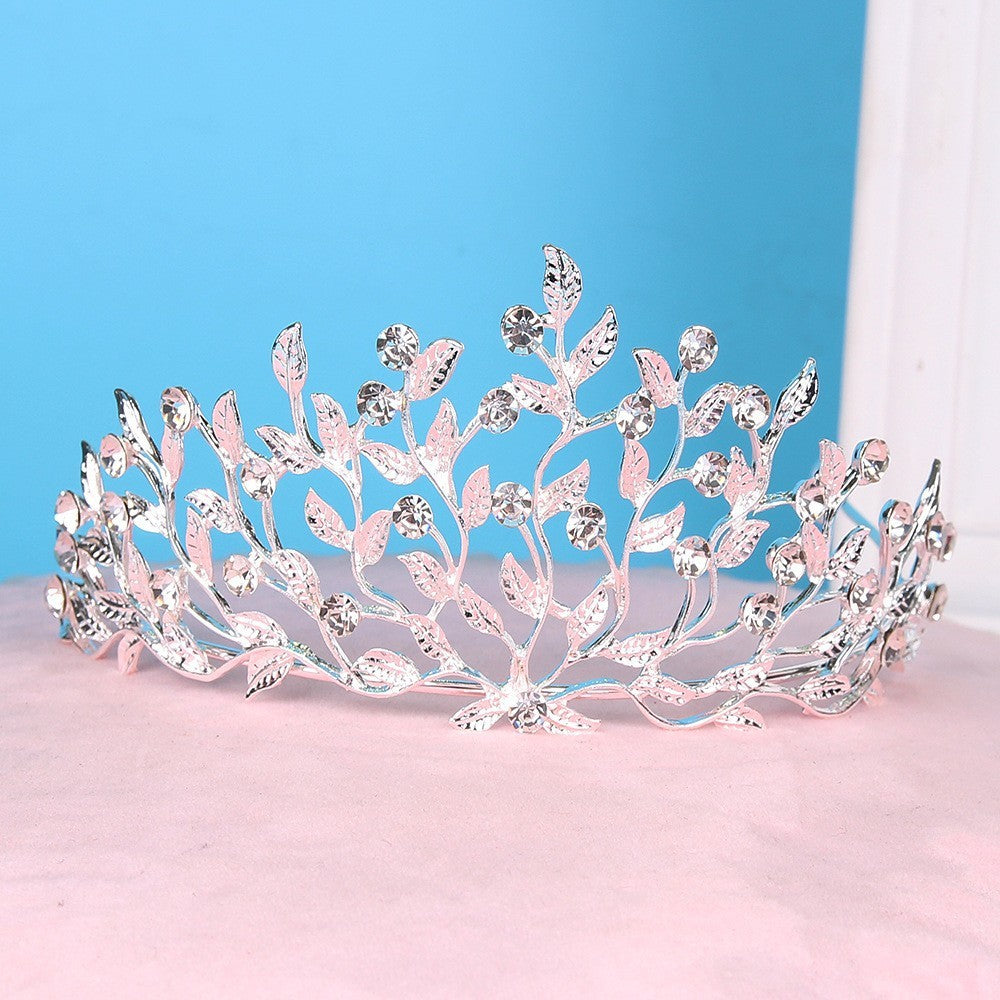 Crown Alloy Rhinestone Hair Band Silver