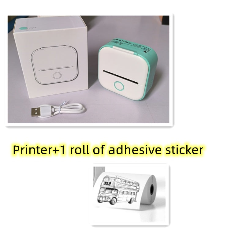 Portable Mini Thermal Label Printer Home Photo Printer Student Wrong Question Printer Bluetooth-Compatible Mini Label Printer Price Tag