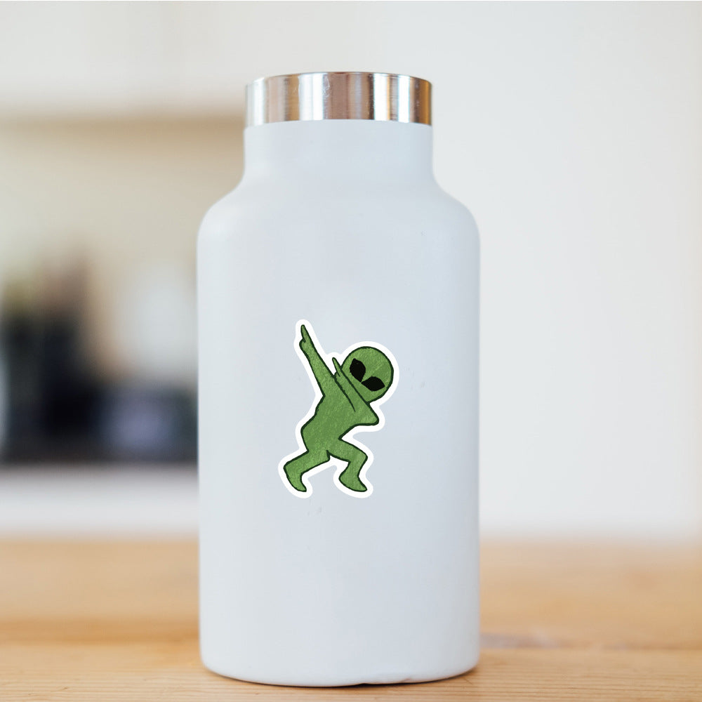 50 New Alien E.T UFO Graffiti Stickers Luggage Laptop Waterproof Without Leaving Glue Stickers