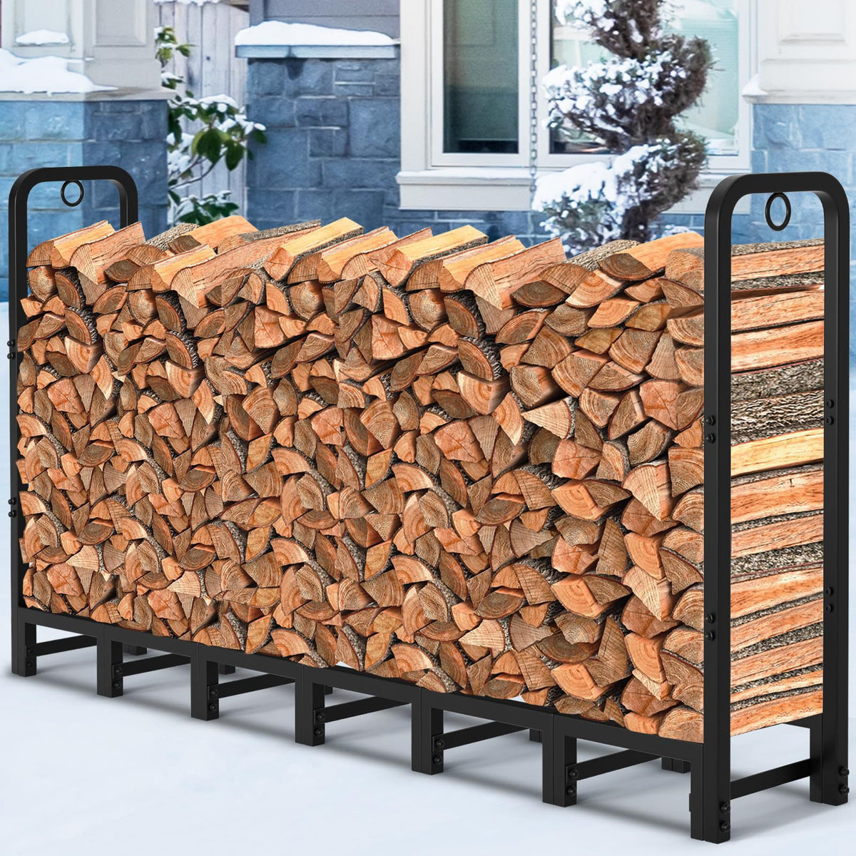 Simple Outdoor Firewood Rack Heavy Duty Storage Rack
